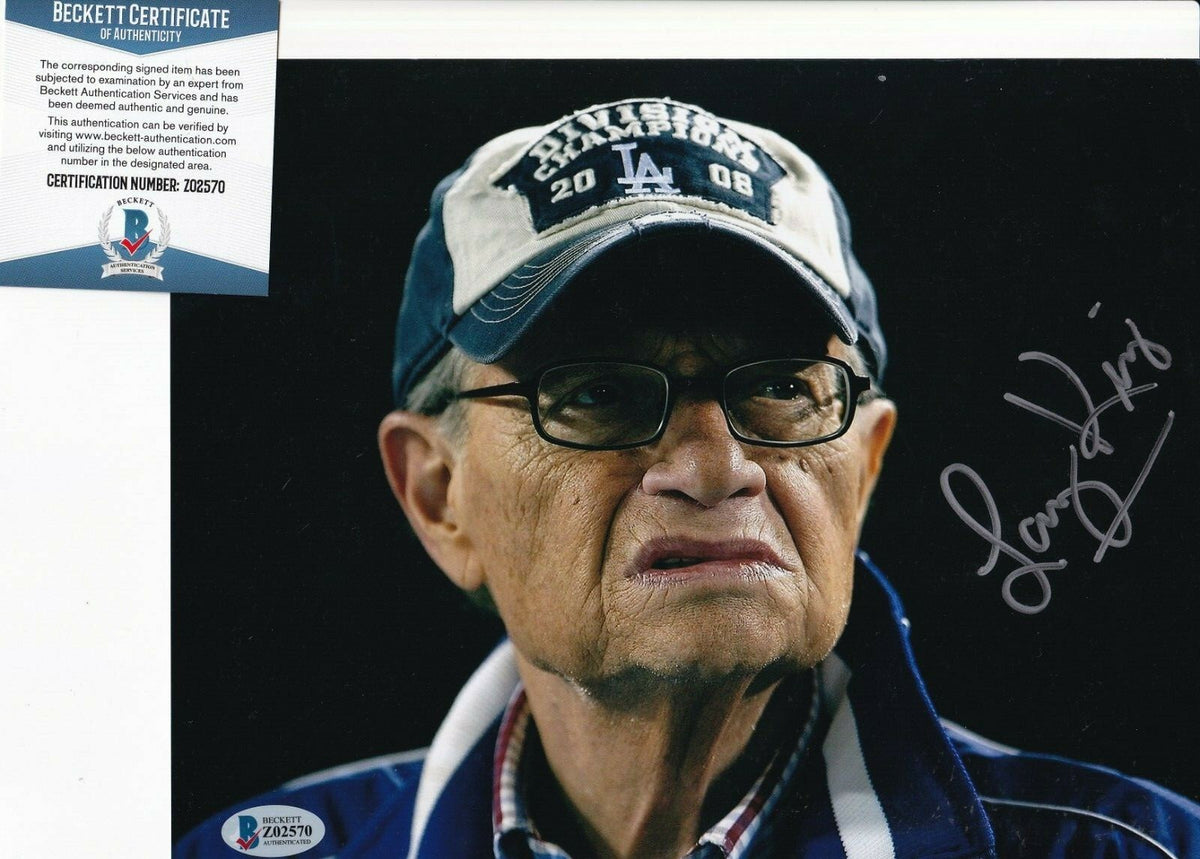 LARRY KING signed (TELEVISION HOST) CNN autograph 8X10 photo BECKETT BAS Z02570