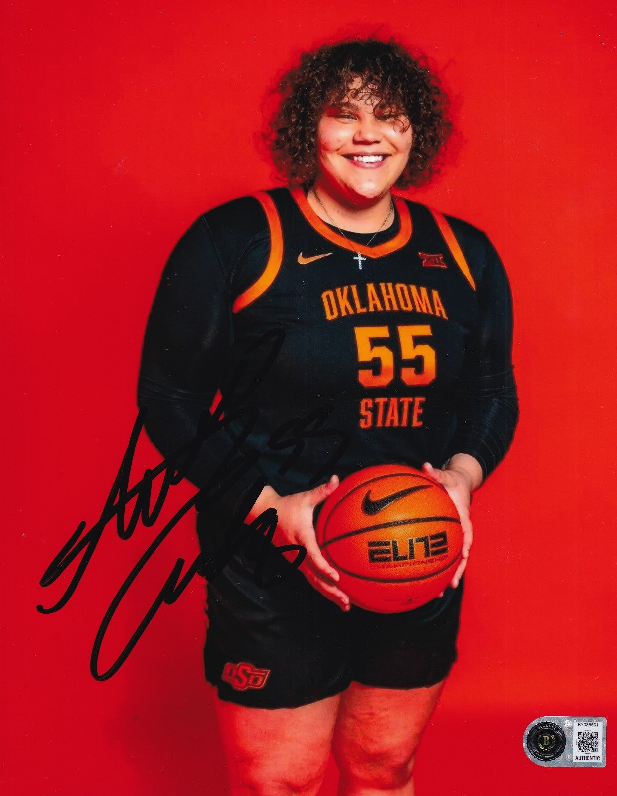 AUDI CROOKS signed (OREGON STATE) basketball 8X10 photo BECKETT BAS BY085531