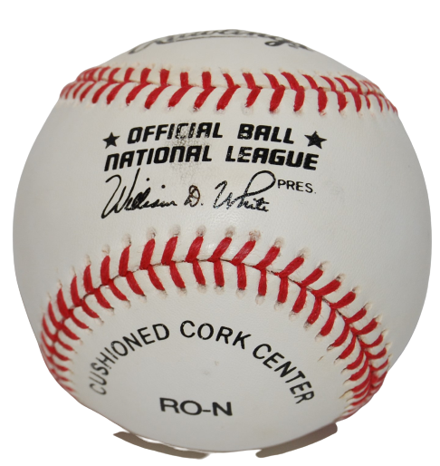 BRYAN HARVEY signed NL baseball (FLORIDA MARLINS) California Angels W/COA
