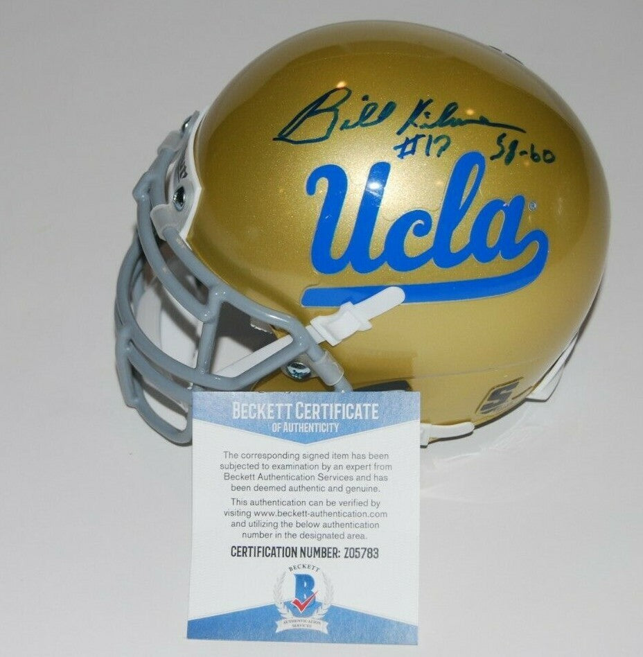 BILLY KILMER signed (UCLA BRUINS) mini football helmet BECKETT BAS Z05803