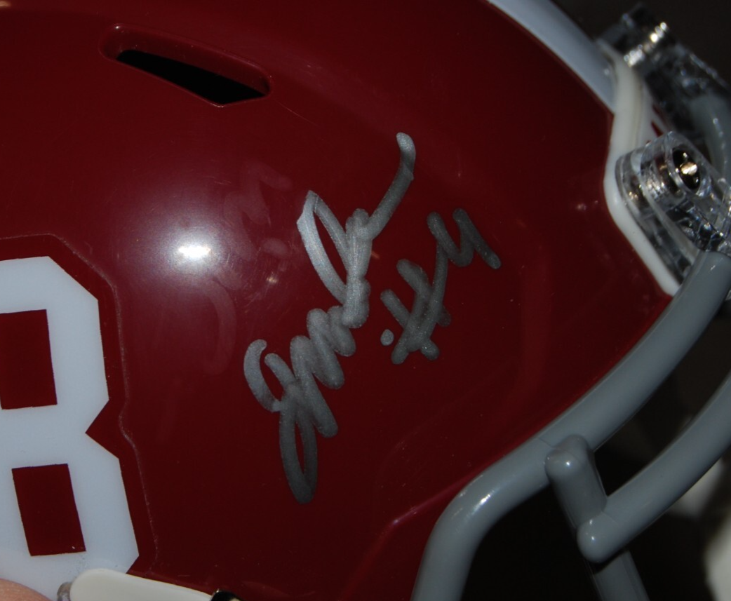 JALEN MILROE signed (ALABAMA CRIMSON TIDE) mini football helmet BECKETT BS22797