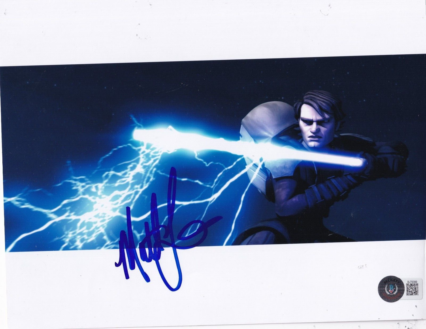 MATT LANTER signed (STAR WARS CLONE WARS) Anakin 8X10 photo BECKETT BAS BJ79399