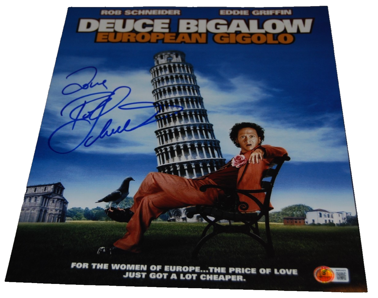 ROB SCHNIEDER signed (DEUCE BIGALOW) Movie 11x14 photo BECKETT BAS BW54423