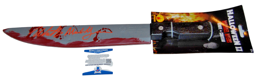 NICK CASTLE signed (HALLOWEEN) Michael Myers (THE SHAPE) knife Beckett BB96184