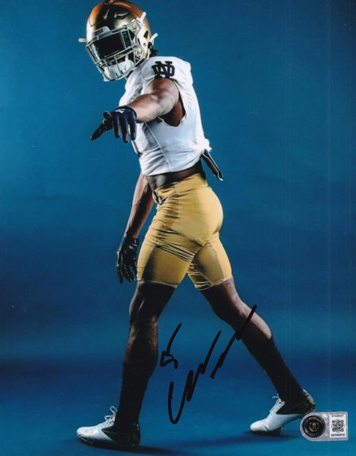 CAM WILLIAMS signed (NOTRE DAME FIGHTING IRISH) 8X10 photo BECKETT BY085627