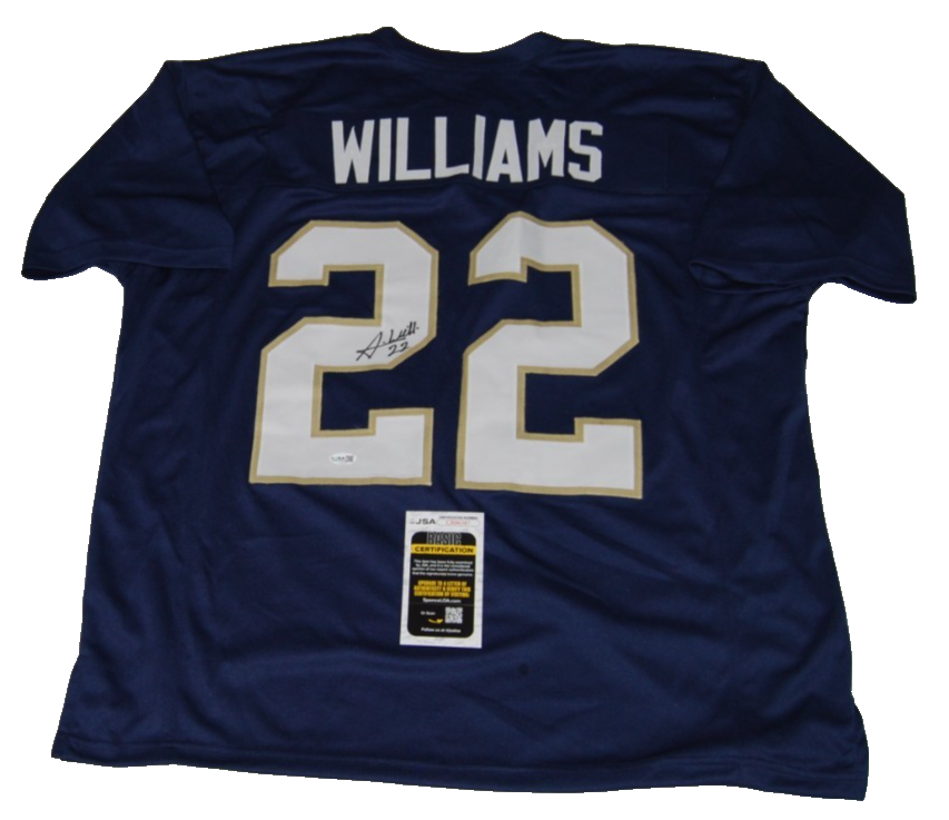 ANEYAS WILLIAMS signed (NOTRE DAME FIGHTING IRISH) football jersey JSA CR86387