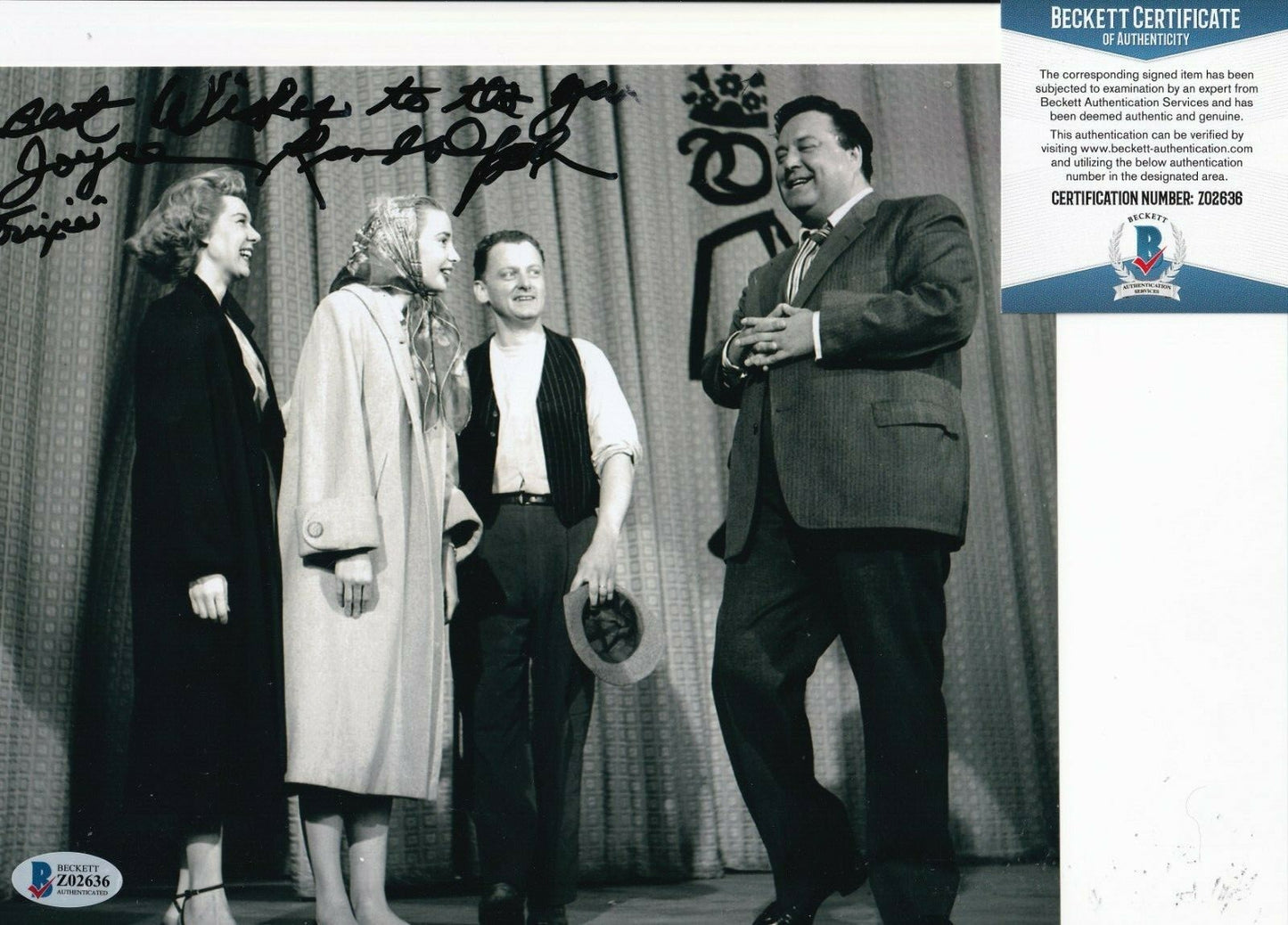 JOYCE RANDOLPH signed (THE HONEYMOONERS) Trixie 8X10 photo BECKETT BAS Z02636