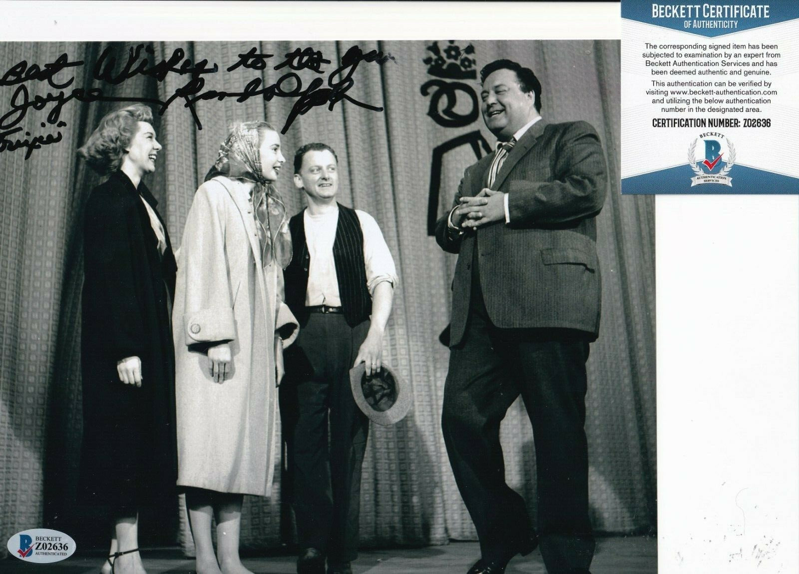 JOYCE RANDOLPH signed (THE HONEYMOONERS) Trixie 8X10 photo BECKETT BAS Z02636