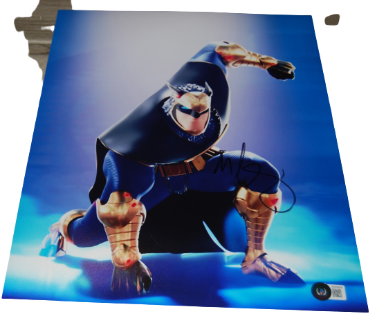 MARK WAHLBERG signed (SCOOB!) Blue Falcon Movie 11X14 photo BECKETT BH058638
