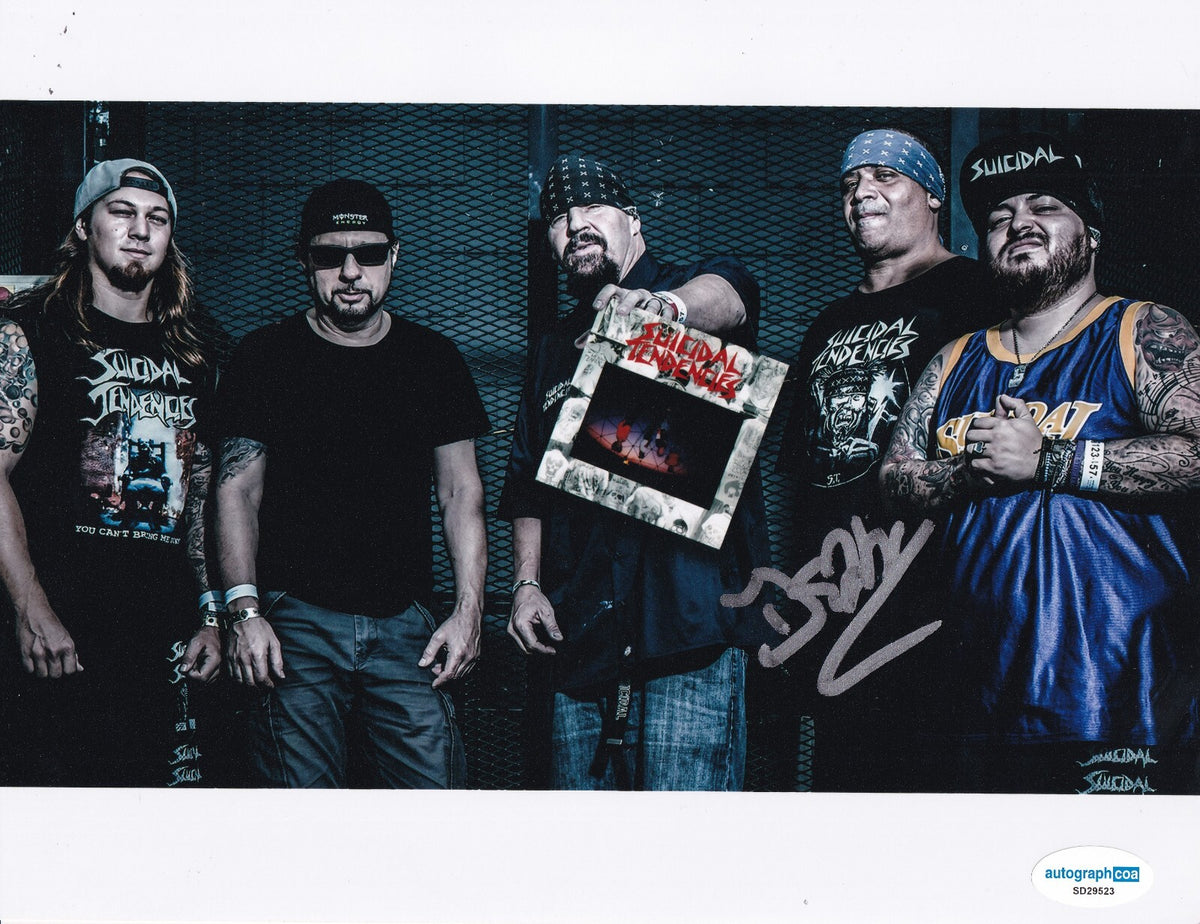 DEAN PLEASANTS signed (SUICIDAL TENDENCIES) Music 8X10 photo ACOA SD29523