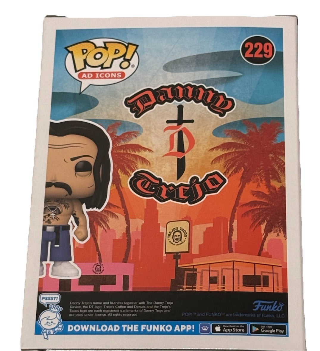 DANNY TREJO signed (POP AD ICONS) autographed #229 Funko Pop BECKETT BAS BU41115