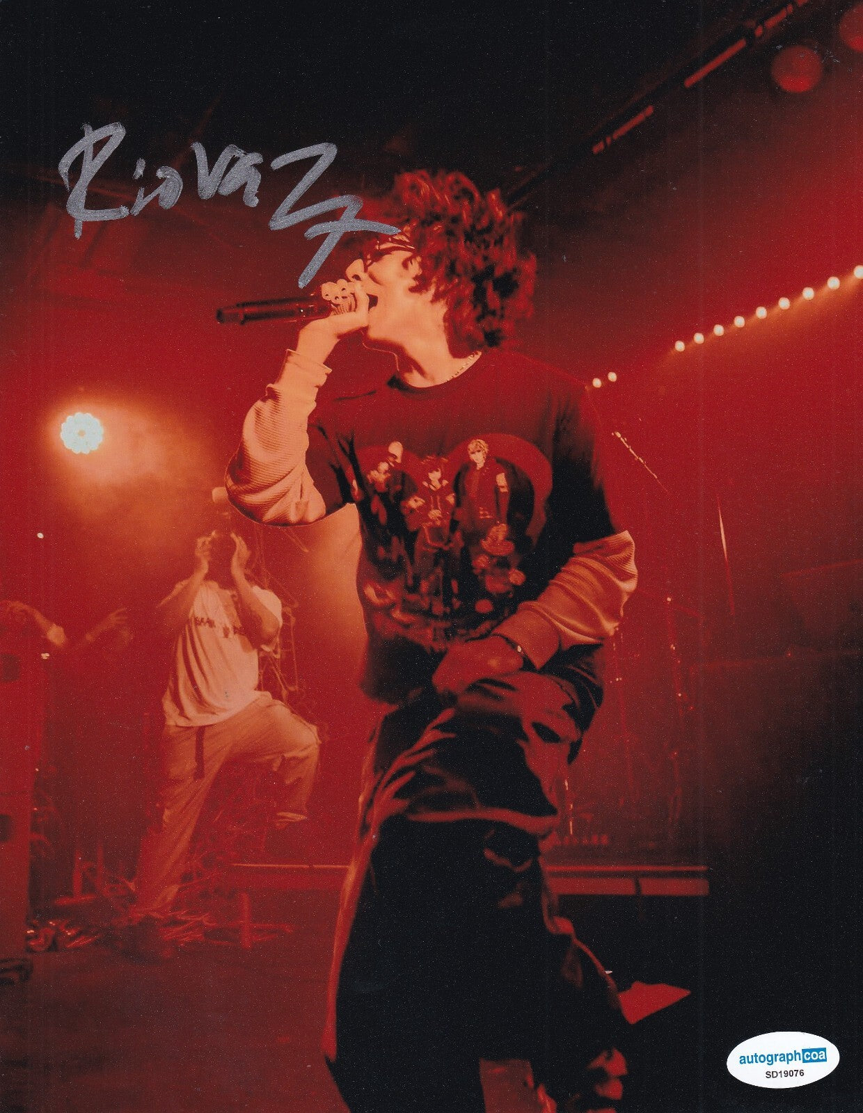 RIOVAZ signed (PROMO NIGHT) Music singer autographed 8x10 photo ACOA SD19076
