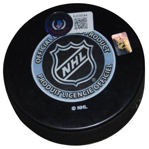 ANDREW SHAW signed (2015 WINTER CLASSIC) Chicago Blackhawks puck BAS BJ036544