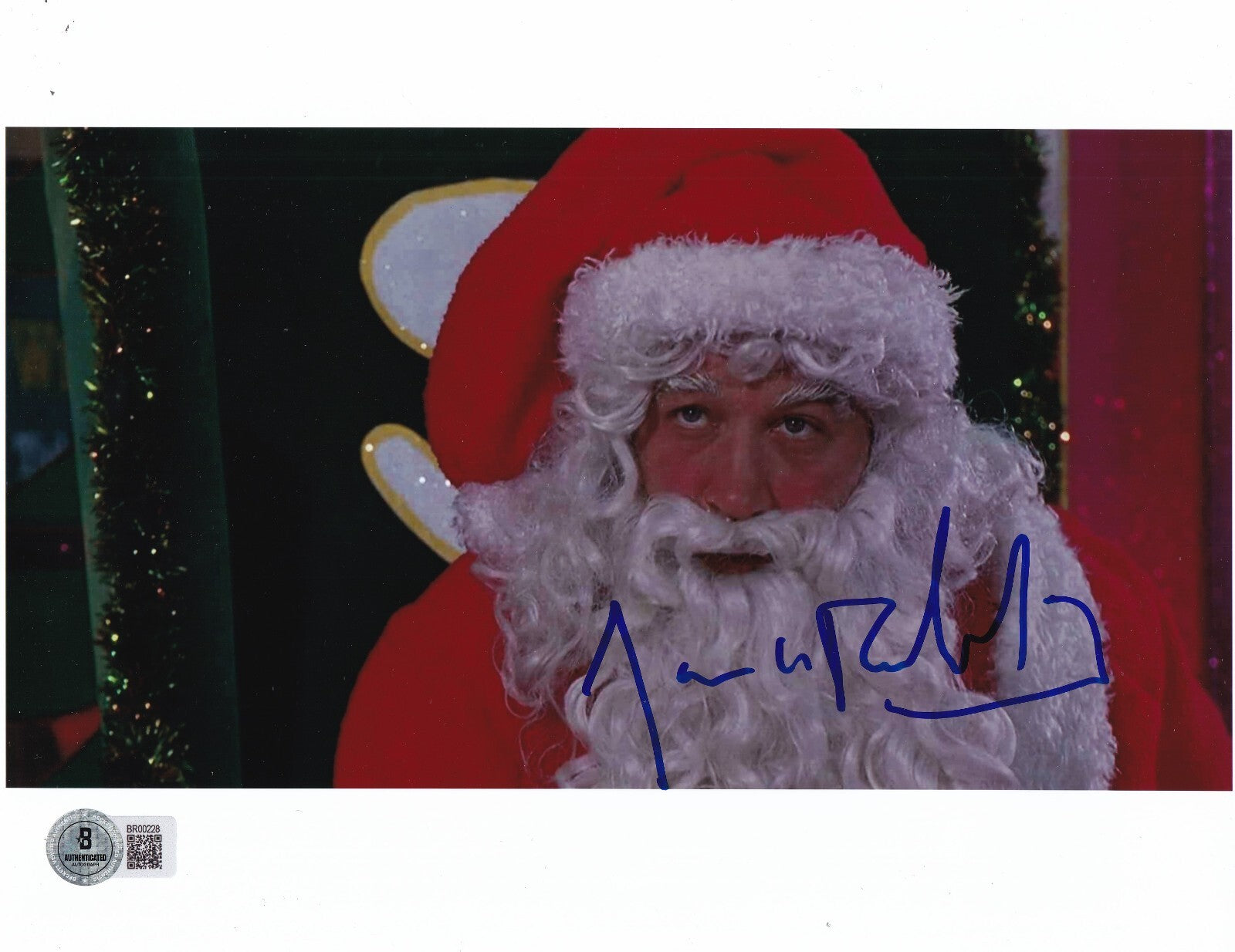 JIM BELUSHI signed (JINGLE ALL THE WAY) Santa Movie 8X10 photo BECKETT BR00228