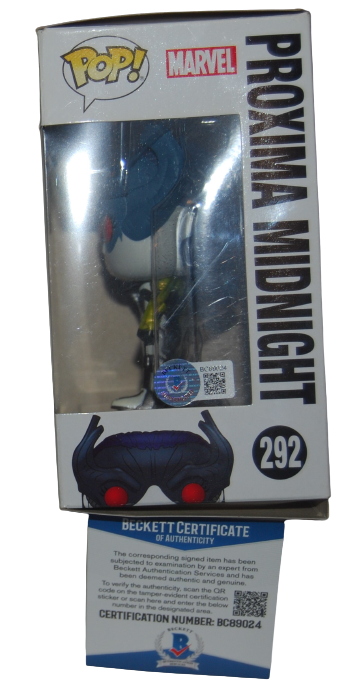 CARRIE COON signed (AVENGERS) PROXIMA MIDNIGHT Funko Pop 290 BECKETT BAS BC89024