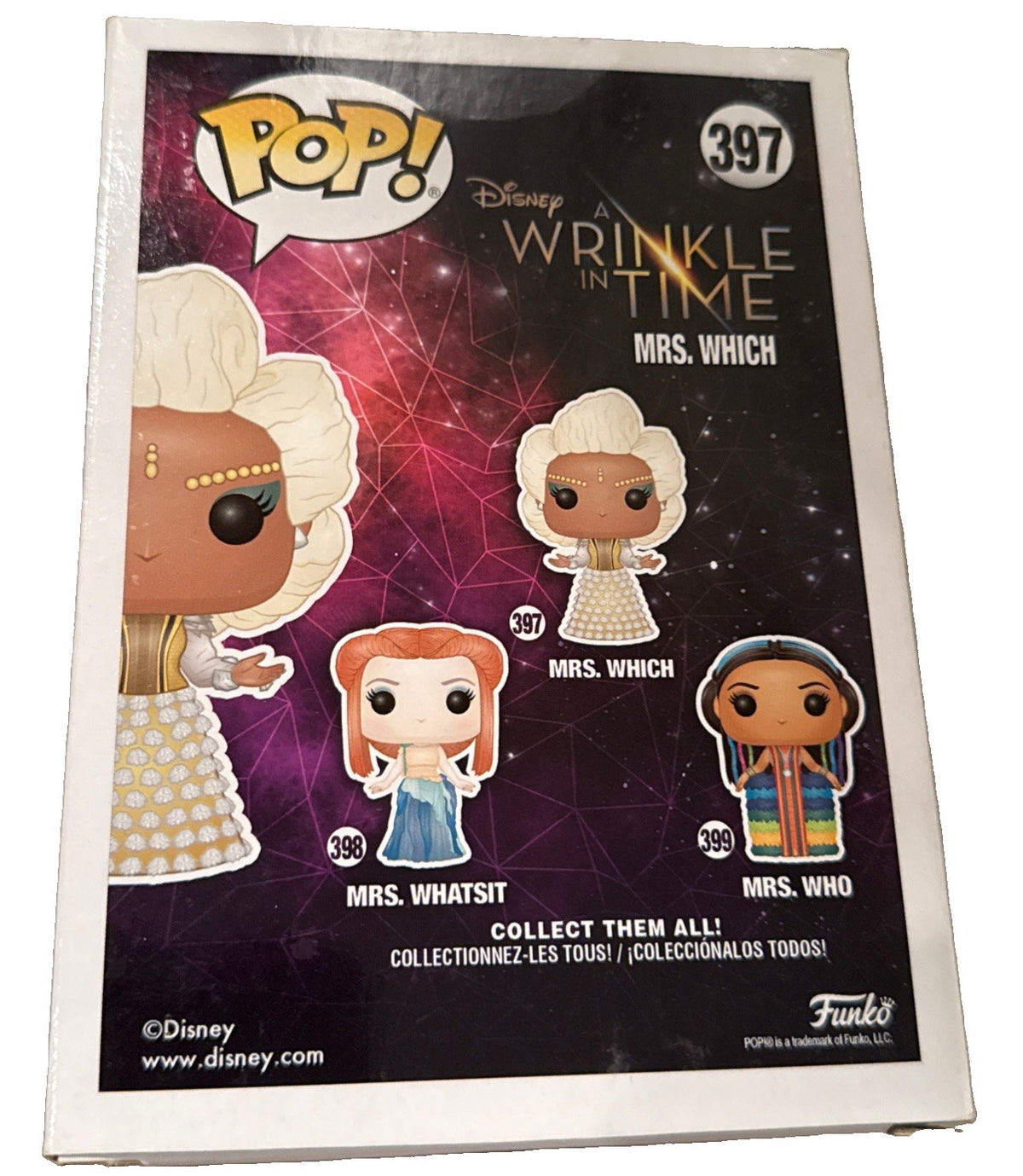 OPRAH WINFREY signed (WRINKLE IN TIME) Mrs Which Funko Pop #397 BECKETT BY085880