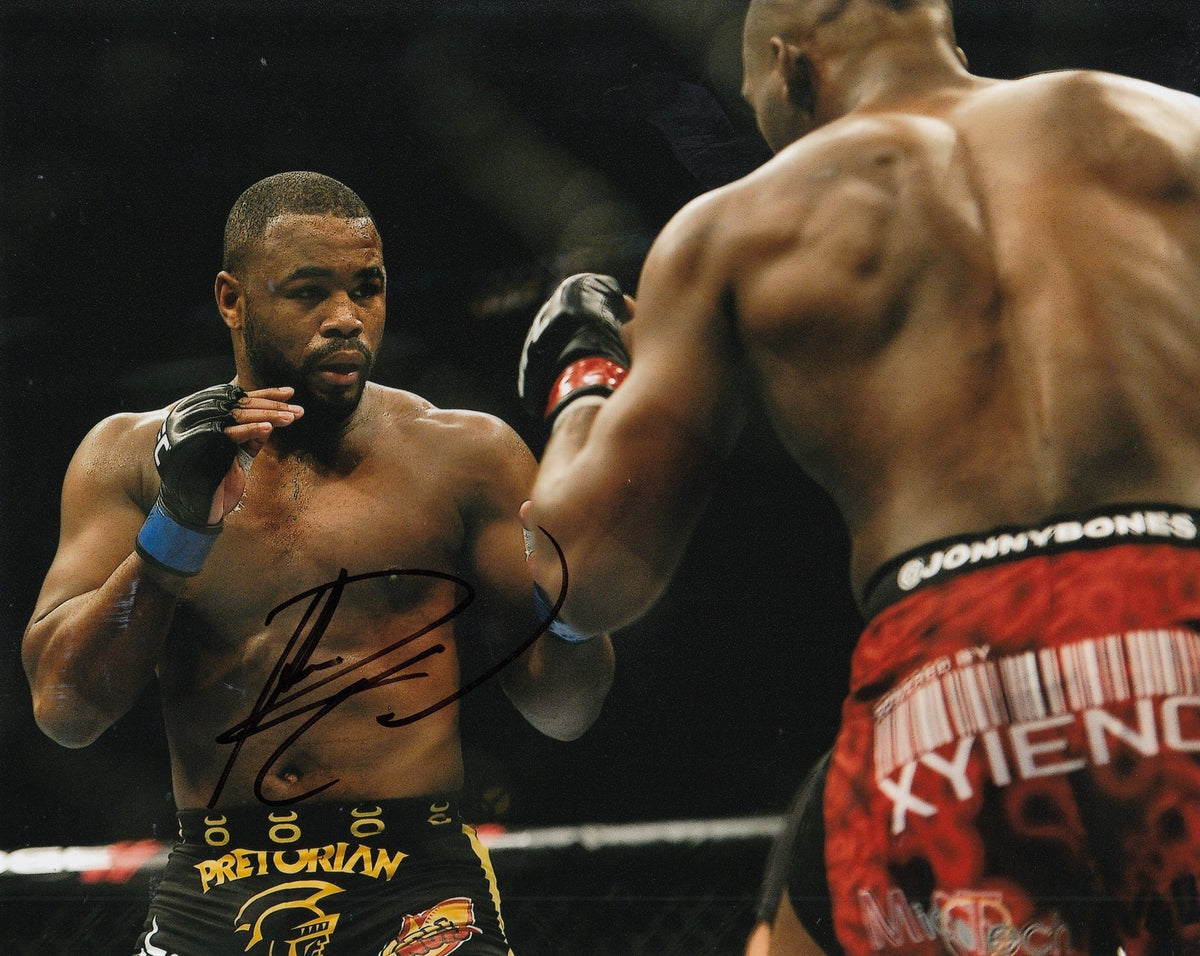 RASHAD "SUGA" EVANS signed (UFC) MMA FIGHTING 8X10 photo W/COA #5