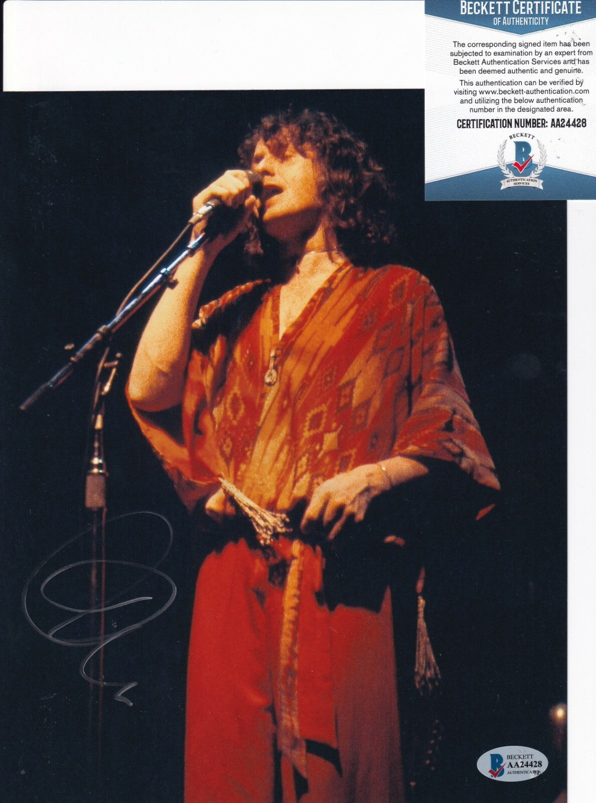 JON ANDERSON signed (YES) Music singer autograph 8X10 photo BECKETT BAS AA24428