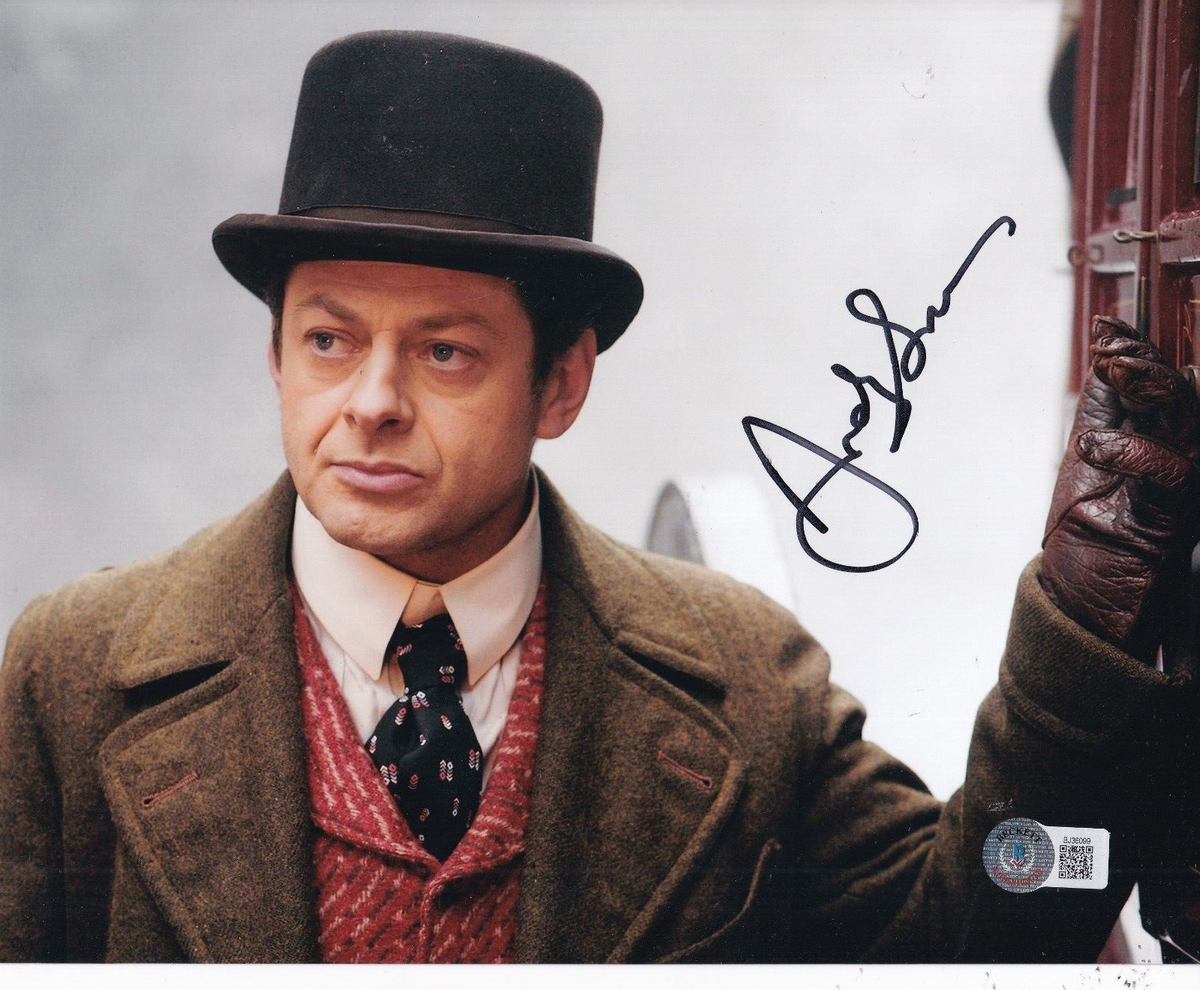 ANDY SERKIS signed (THE PRESTIGE) Movie 8X10 photo BECKETT BAS BJ36099