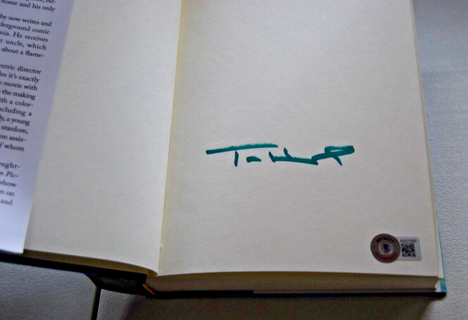 TOM HANKS signed (MAKING OF ANOTHER MOTION) HARDCOVER BOOK Beckett BAS AD27297