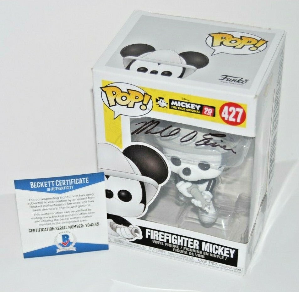 MICHAEL EISNER signed (FIREFIGHTER MICKEY MOUSE ) Funko Pop #427 BECKETT Y04545