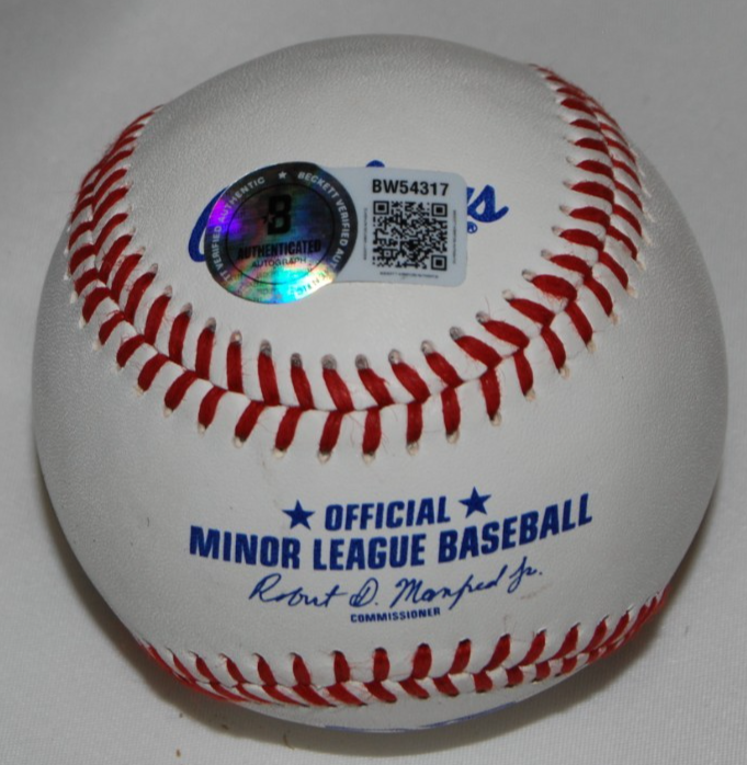 BEN BROWN signed (CHICAGO CUBS) ML Minor League baseball BECKETT BW54317