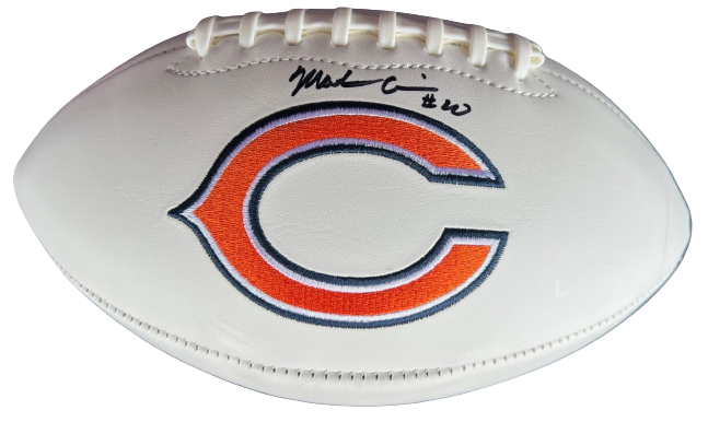 MARK CARRIER signed (CHICAGO BEARS) F/S logo football BECKETT BAS BJ76295
