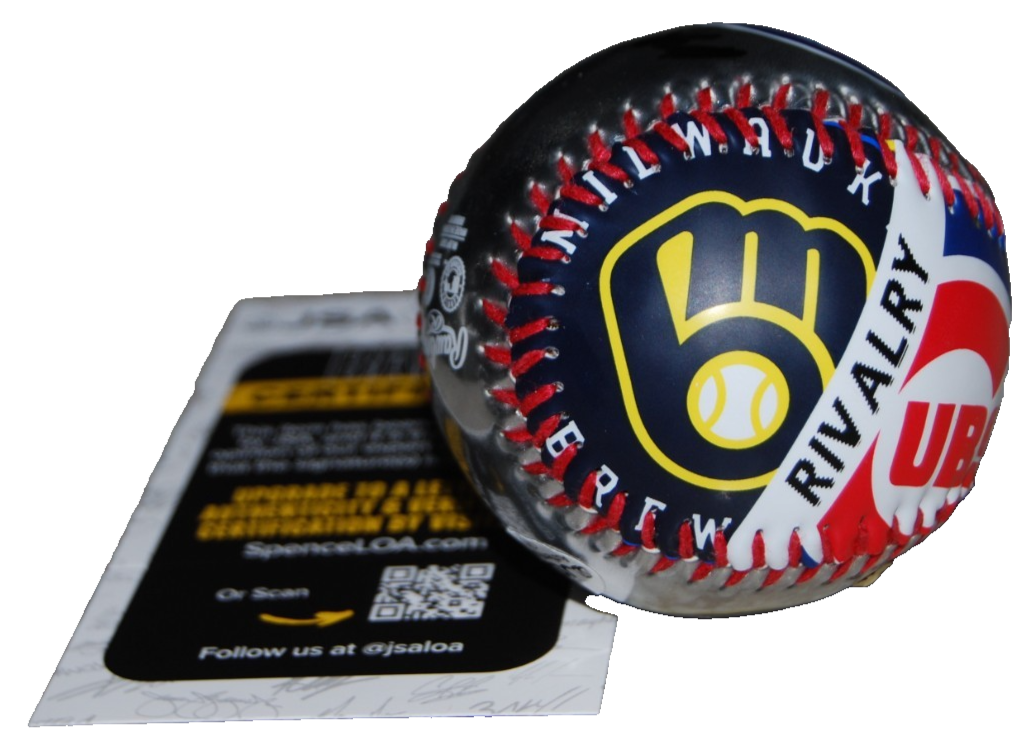 KYLE HENDRICKS signed (CHICAGO CUBS) Rivalry Series Logo baseball JSA CL06510