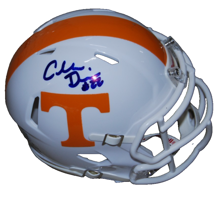 CHARLES DAVIS signed (TENNESSEE VOLUNTEERS) mini football helmet BECKETT BW07906