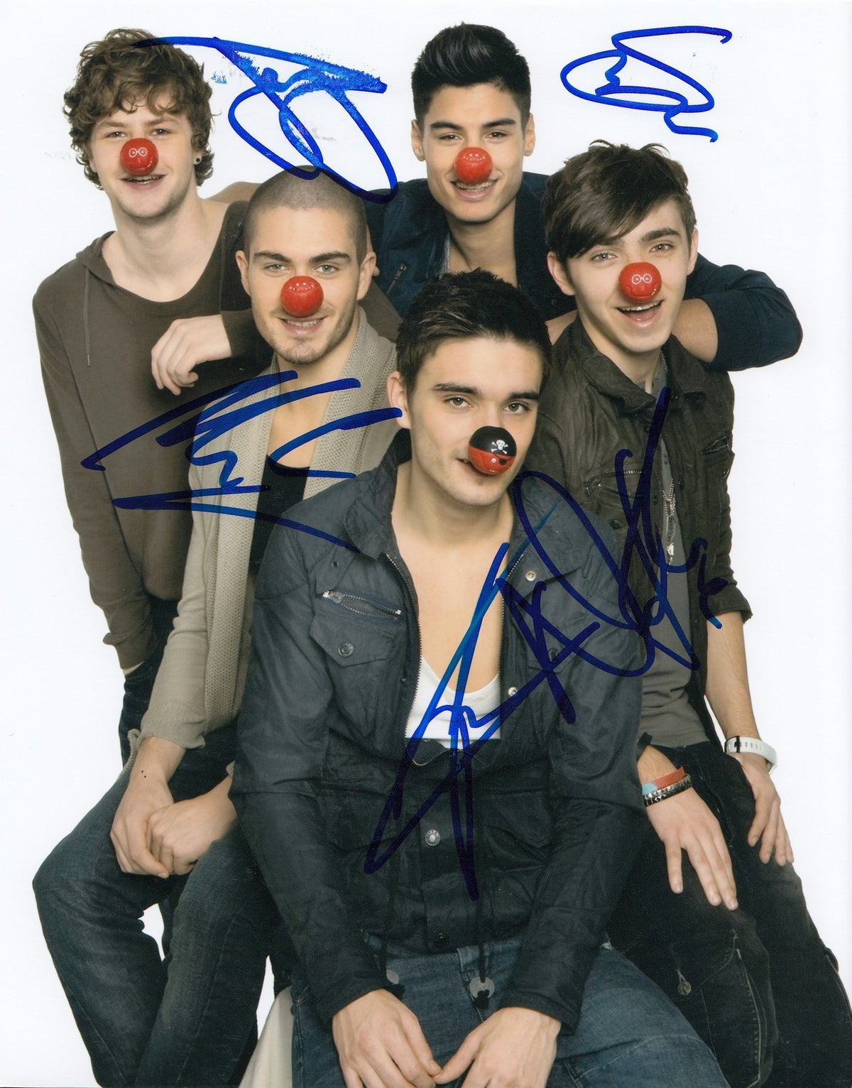 THE WANTED group signed MUSIC 8X10 photo W/COA *CHASING THE SUN* Tom Parker #1