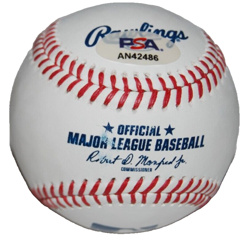 JORDAN WICKS signed (CHICAGO CUBS) OML Major League baseball PSA/DNA AN42486