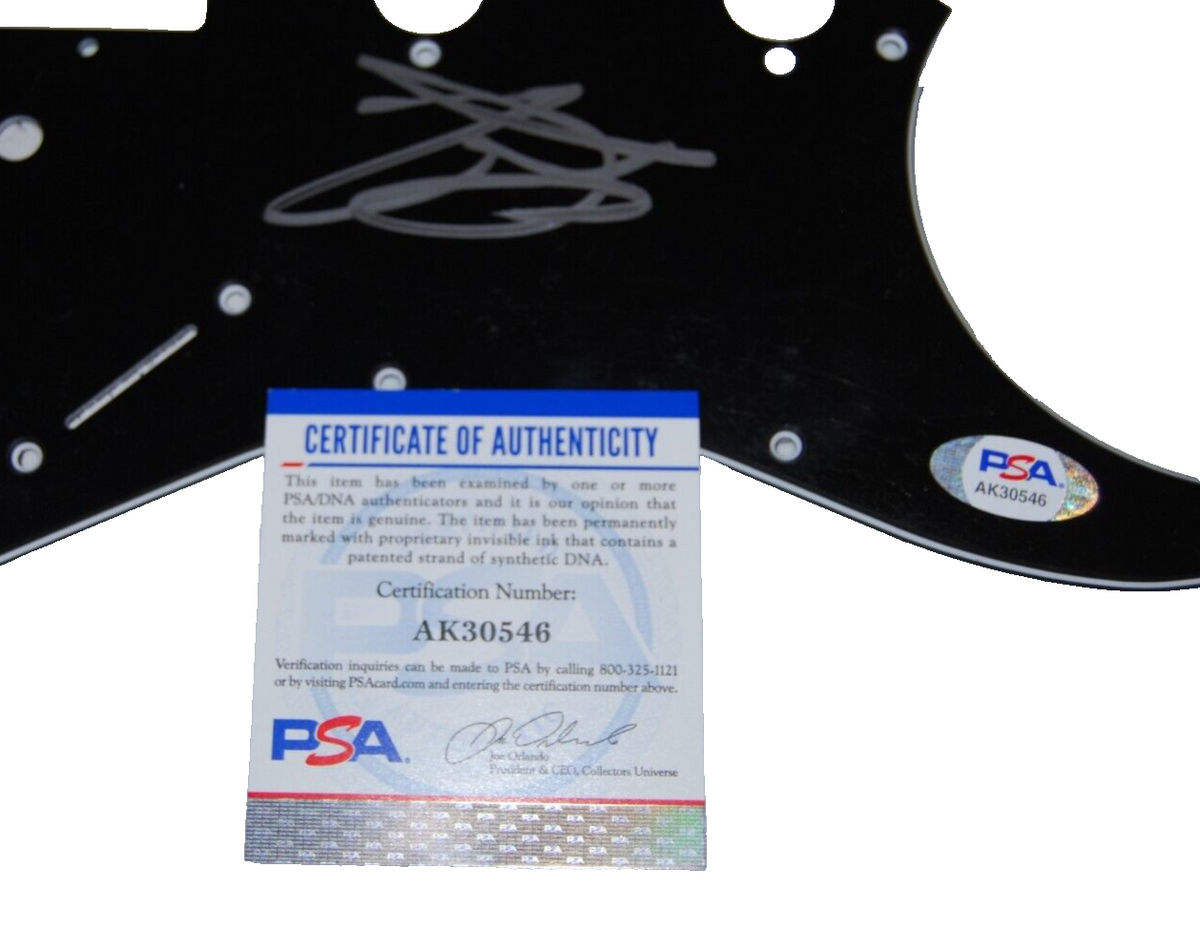 TRAVIS DENNING signed (SOUTHERN ROCK) Country music electric pick guard PSA/DNA