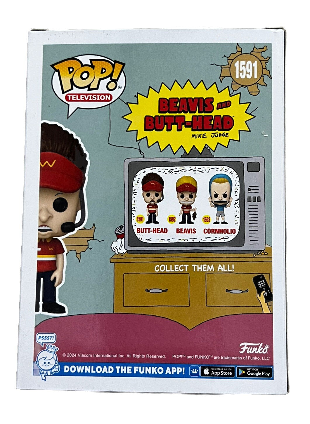 MIKE JUDGE signed (Beavis And Butt-Head) Funko Pop #1591 PSA/DNA AO81239