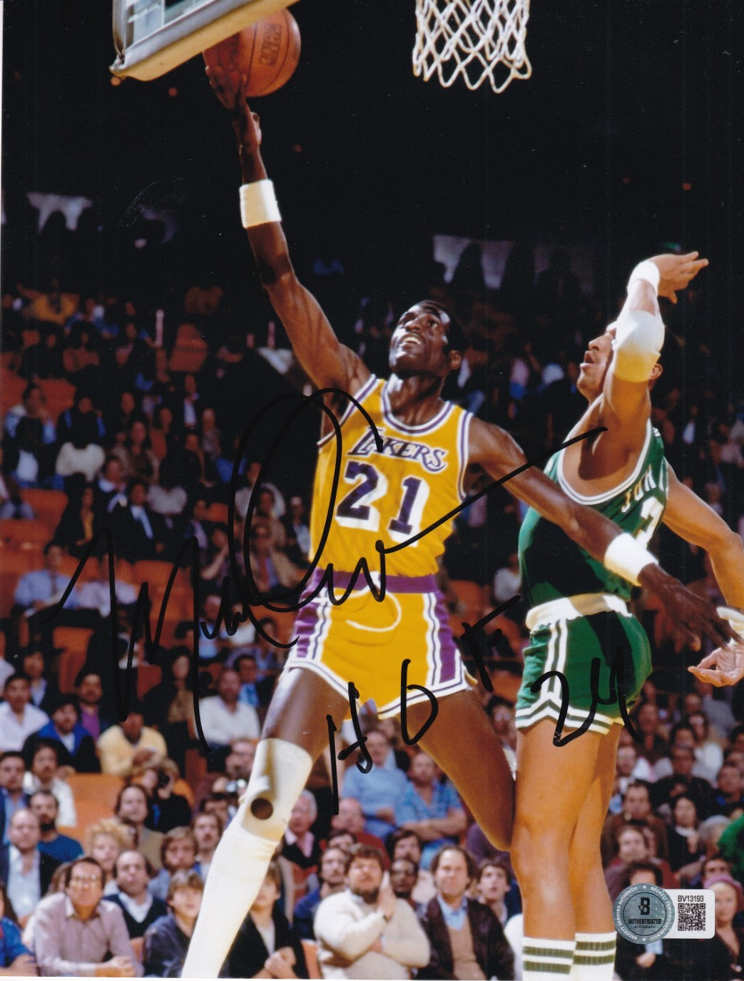 MICHAEL COOPER signed (LOS ANGELES LAKERS) Basketball 8X10 photo BECKETT BV13193