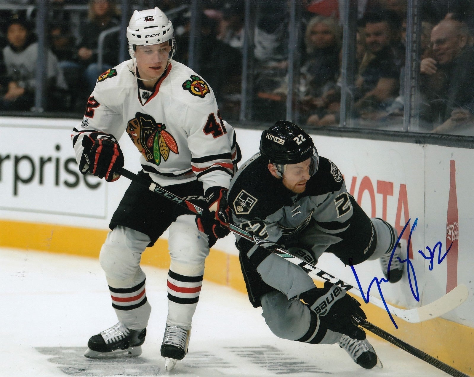 GUSTAV FORSLING signed (CHICAGO BLACKHAWKS) autograph HOCKEY 8X10 photo W/COA #1