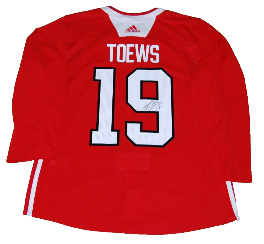 JONATHAN TOEWS signed CHICAGO BLACKHAWKS Practice hockey jersey BECKETT BW61056