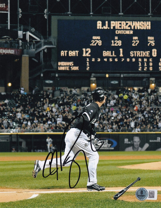 A.J. PIERZYNSNKI signed (CHICAGO WHITE SOX) 8X10 photo BECKETT BAS BP30826