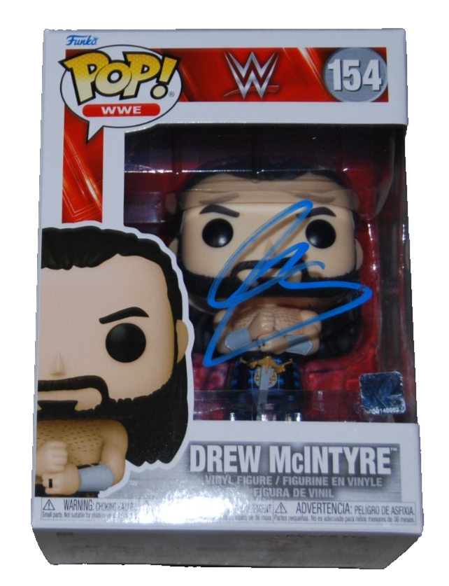 DREW MCINTYRE signed (WWE) Wrestling #154 Smack Down Funko Pop BECKETT BU41130