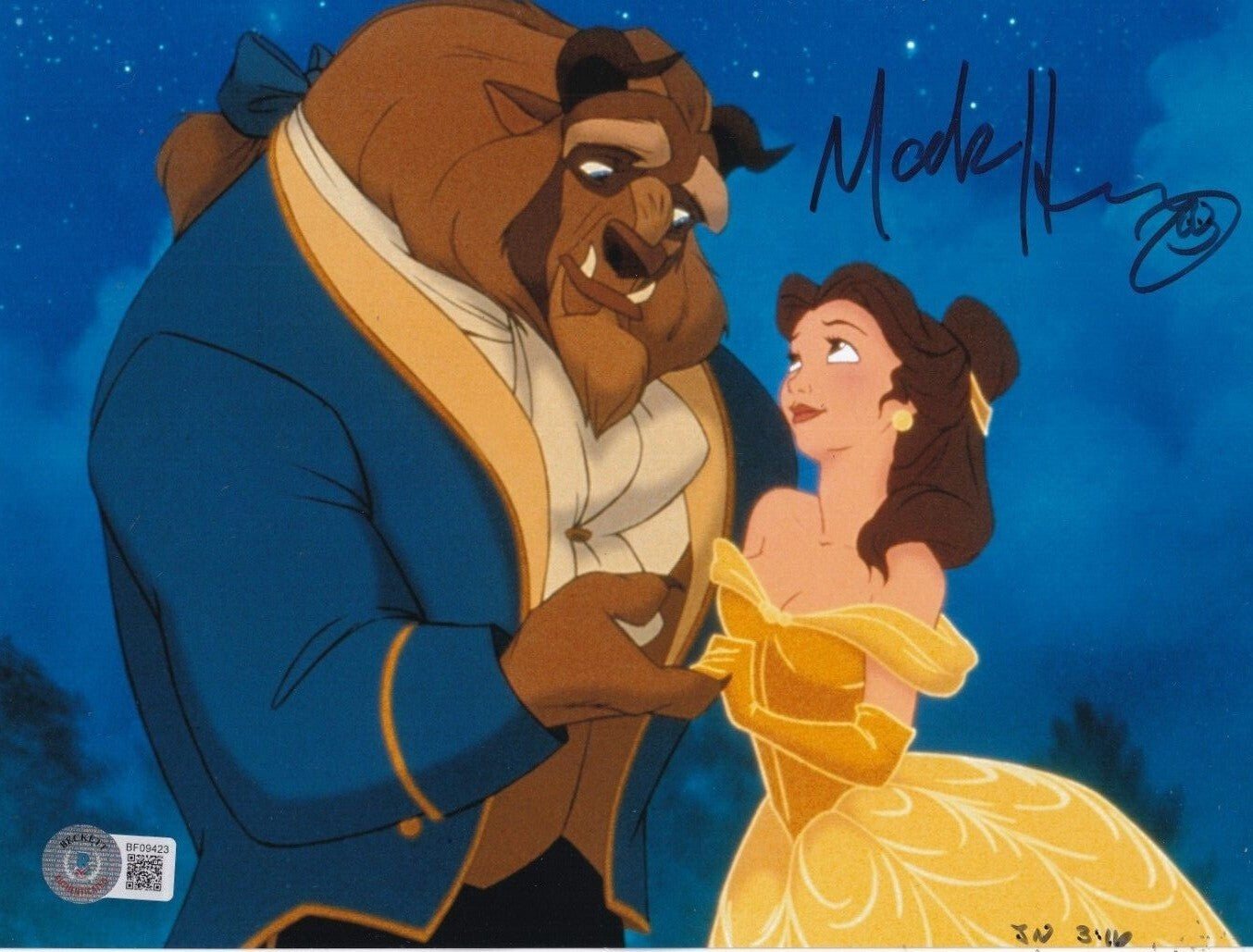 MARK HENN signed (BEAUTY AND THE BEAST) DISNEY ANIMATOR 8X10 BECKETT BF09423