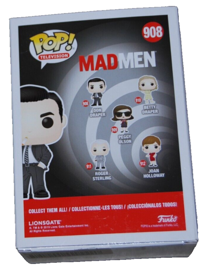 JON HAMM signed (MAD MEN) Don Draper Funko pop #908 BECKETT BAS BR25966