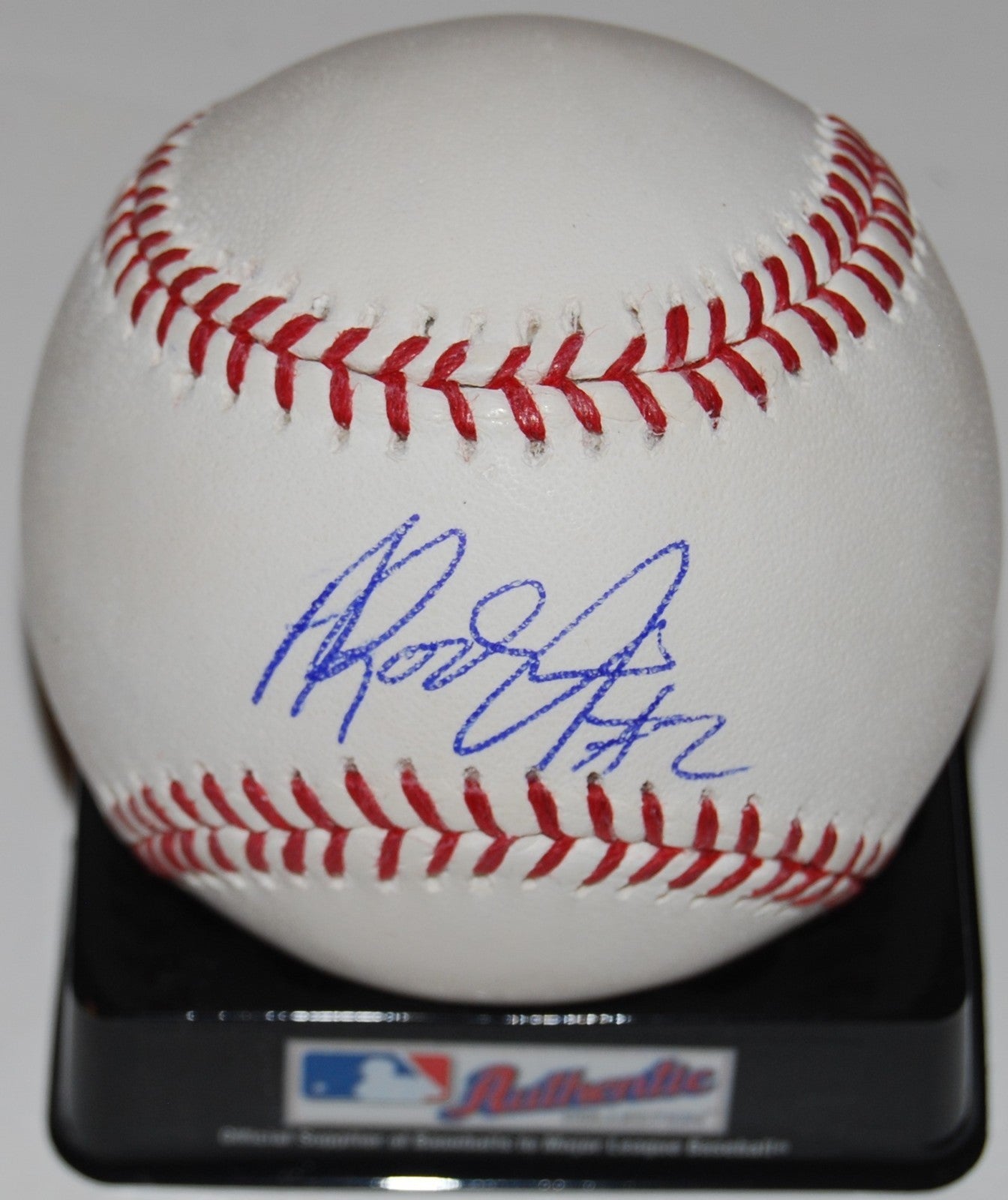 ALFREDO RODRIGUEZ signed OML Major League baseball (CINCINNATI REDS) W/COA