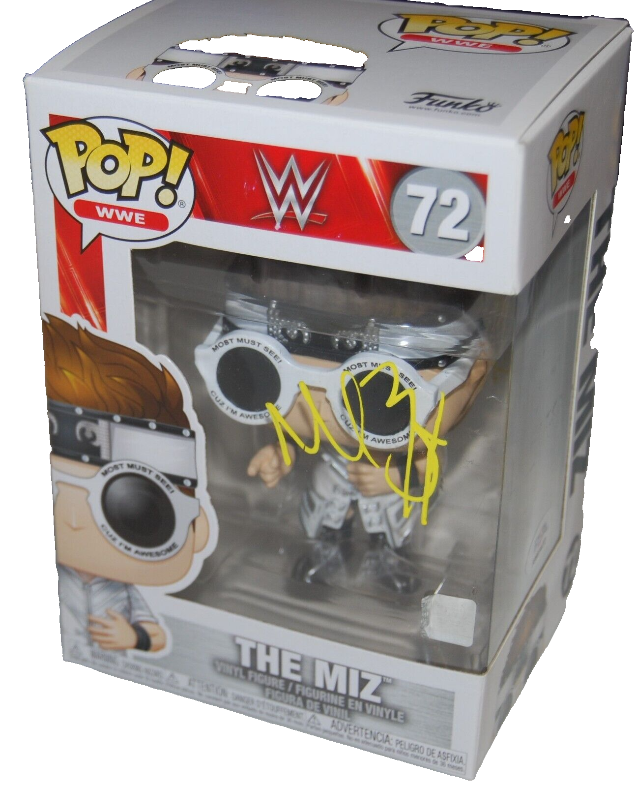 THE MIZ signed (WRESTLING) autographed WWE #72 Funko Pop PSA/DNA AN61472