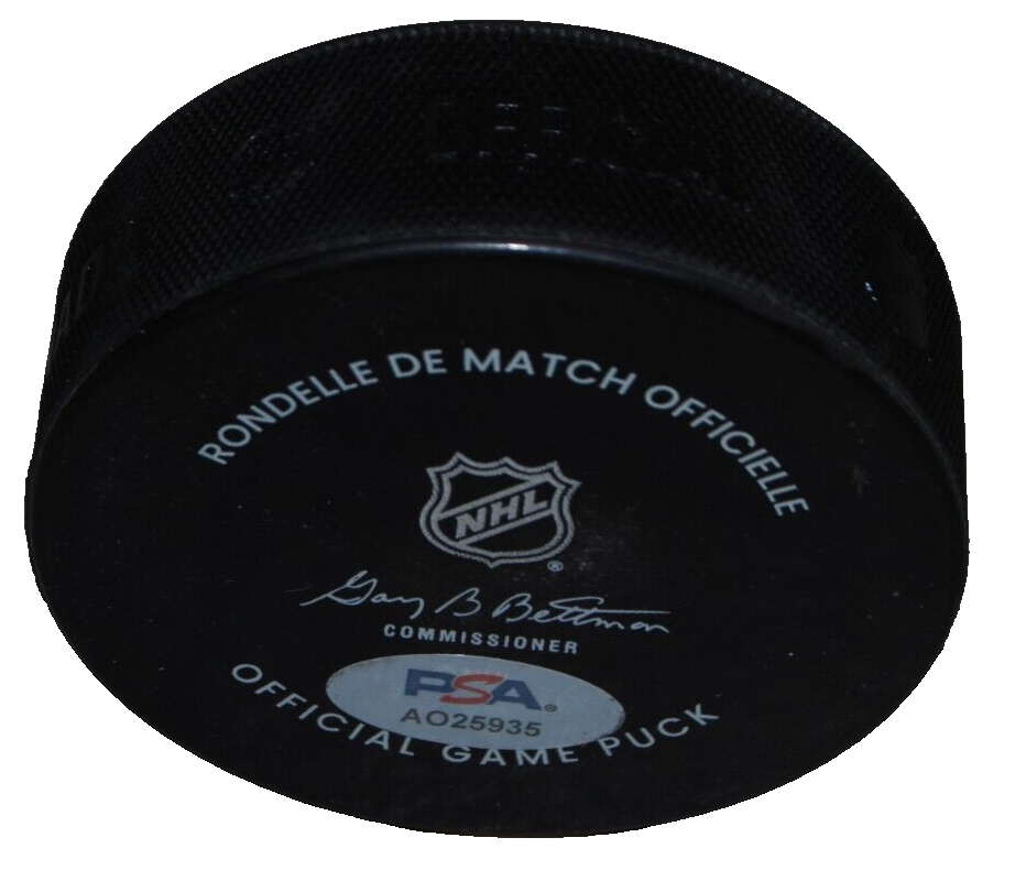 ARTYOM LEVSHUNOV signed (CHICAGO BLACKHAWKS) official game puck PSA/DNA AQ25935