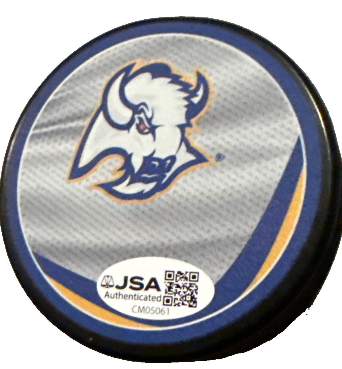 KONSTA HELENIUS signed (BUFFALO SABRES) Retro Hockey puck JSA COA CM05061