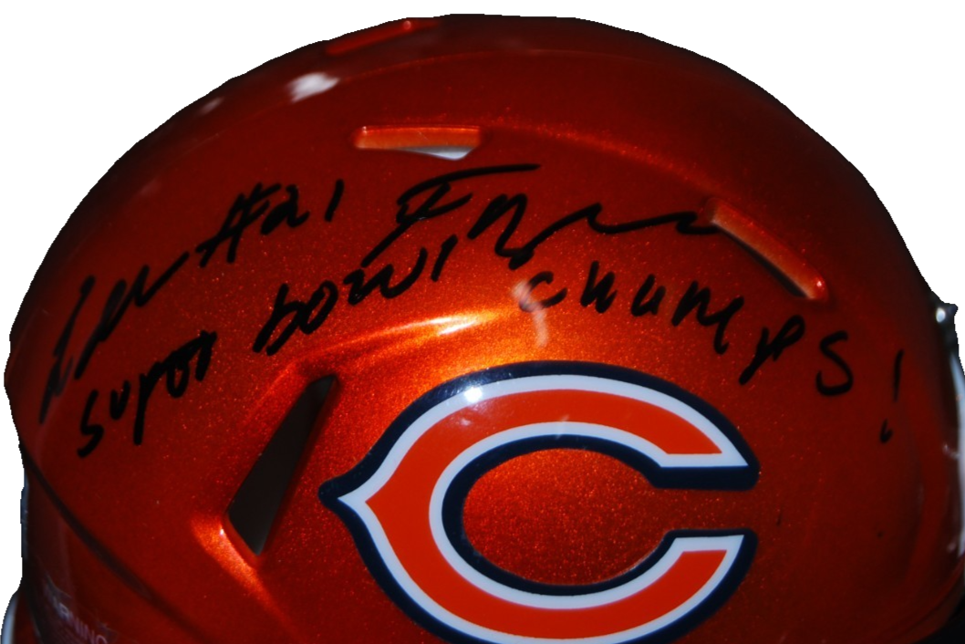 LESLIE FRAZIER signed (CHICAGO BEARS) Flash mini football helmet BECKETT BF87300