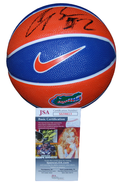 COREY BREWER signed (FLORIDA GATORS) Mini 7" basketball JSA COA SS59813