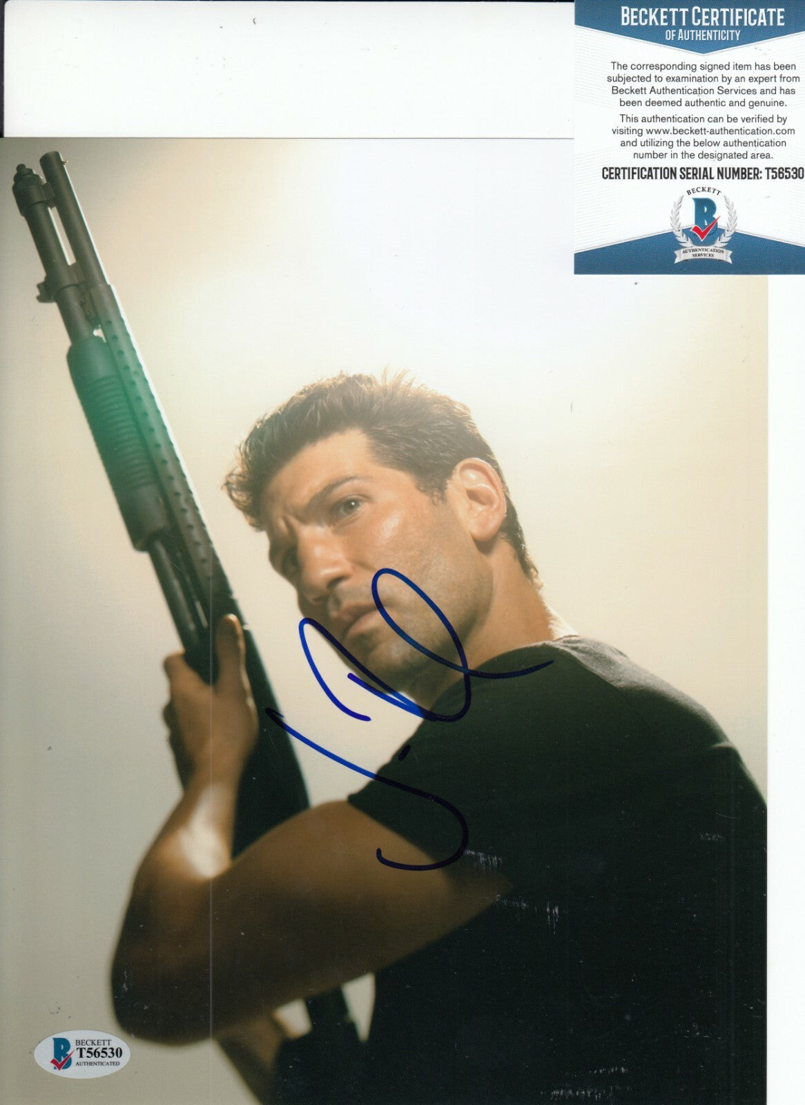 JON BERNTHAL signed (THE WALKING DEAD) Shane Walsh 8X10 photo BECKETT BAS T56530