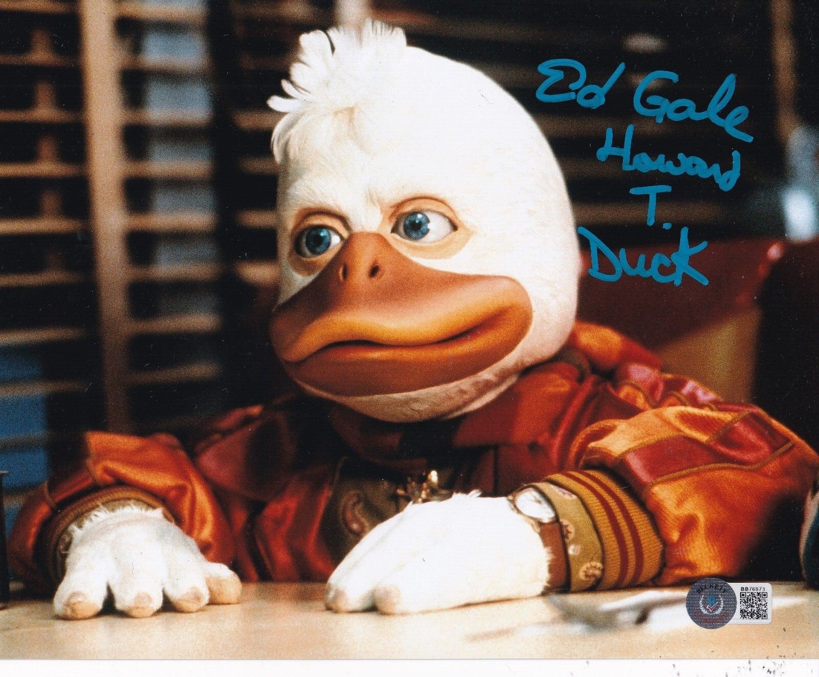 ED GALE signed (HOWARD THE DUCK) movie 8X10 photo BECKETT BAS BB76873