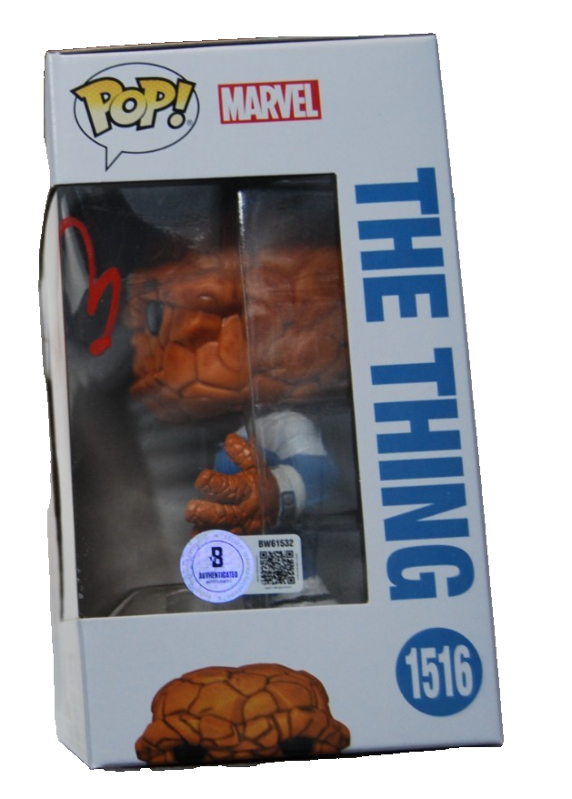 EBON MOSS-BACHRACH signed (FANTASTIC FOUR) The Thing Funko PopBECKETT BW61532