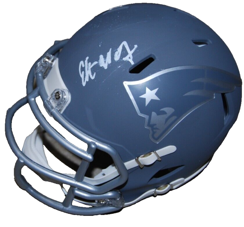 ELIOT WOLF signed (NEW ENGLAND PATRIOTS) mini football helmet BECKETT BR32598